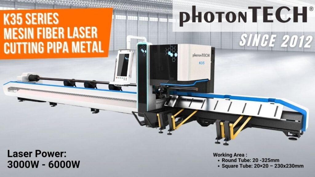 jual mesin laser cutting pipa metal K35 PhotonTECH Foto