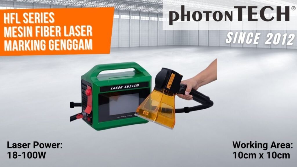 jual mesin laser marking fiber genggam portable photontech foto