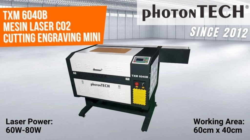jual mesin laser co2 cutting mini txm 6040B photontech foto