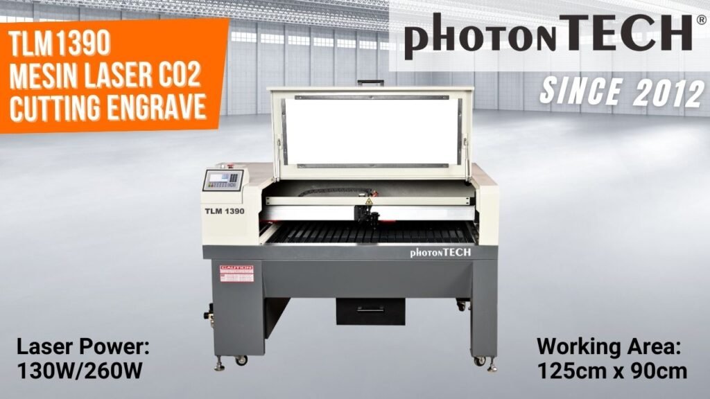 jual mesin laser co2 cutting tlm1390 photontech foto