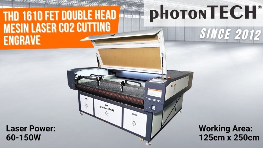 jual mesin laser co2 cutting THD 1610 FET photontech foto